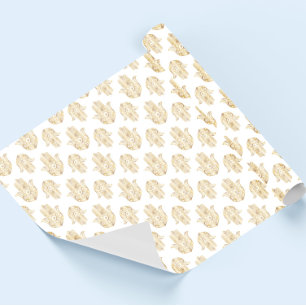 Guld Solros Hamsa Hand Presentpapper