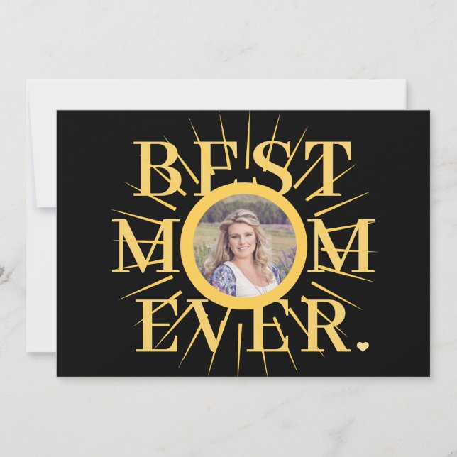 Guld solshine mamma multifoto Mors dag-kort (Framsida)