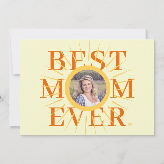 Guld solshine mamma multifoto Mors dag-kort (Framsida)