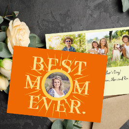 Guld solshine mamma multifoto Mors dag-kort