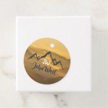 Guld soluppgång personlig monogram berg
