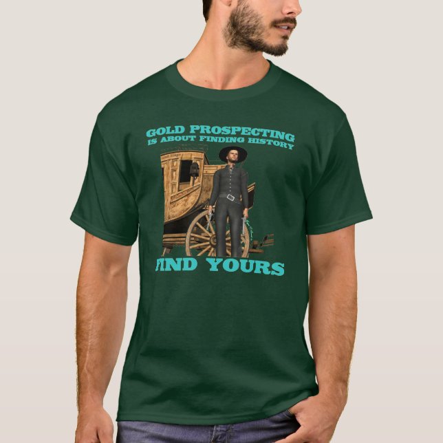 Guld som panorerar prospektera malmletareT-tröja Tee Shirt (Framsida)