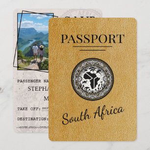 Guld South Afrika Passport Spara Datumet