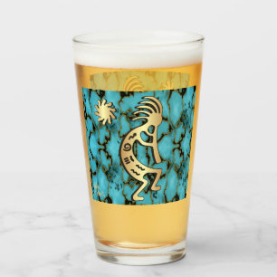 Guld Southwest Kokopelli Glass Glaskopp
