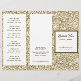 Guld Spa, massage, Hairstylist Menu & Pricing Reklamblad