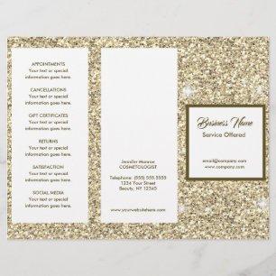 Guld Spa, massage, Hairstylist Menu & Pricing Reklamblad