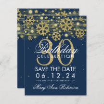 Guld - Spara, blått 30års födelsedag