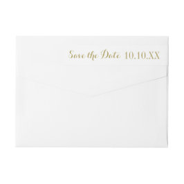 Guld- spara daterareturadressen etikettband