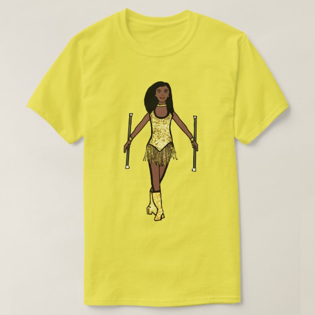Guld Spark Twirl Girl T-Shirt (Design framsida)