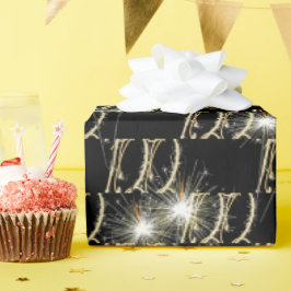 Guld Sparklers för 100:e födelsedagen Presentpapper