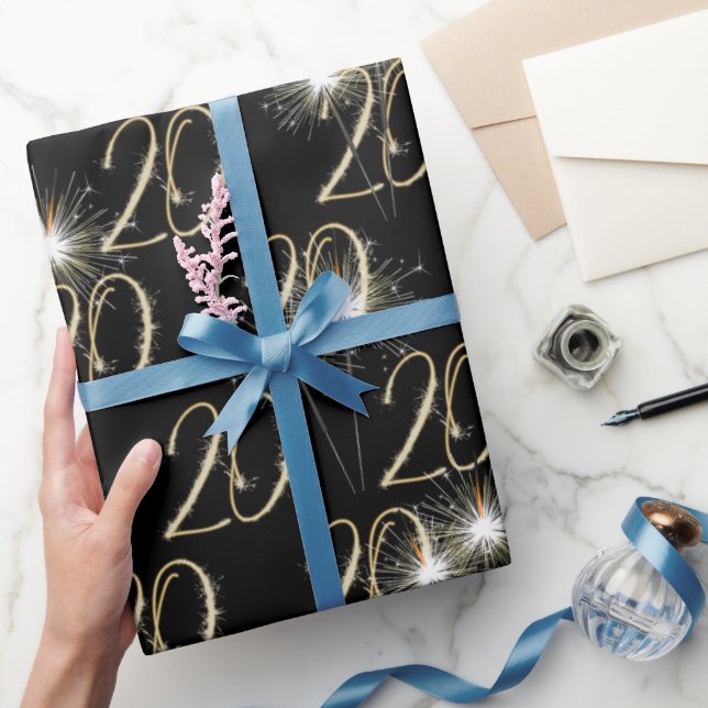 Guld Sparklers för 20:e födelsedagen Presentpapper (Gifting)