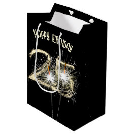 Guld Sparklers för 25:e födelsedagen
