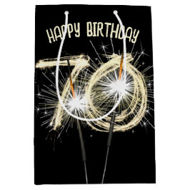 Guld Sparklers för 70:e födelsedagen