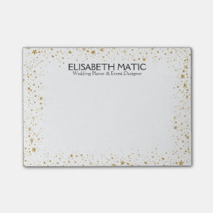 Guld Sparkles & Stars Ram Post-it Block