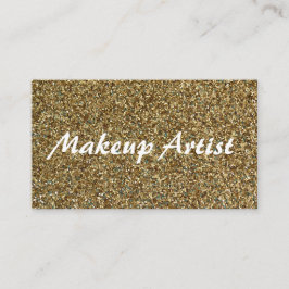Guld Sparkly Glitter Makeup Artist Affärskort Visitkort