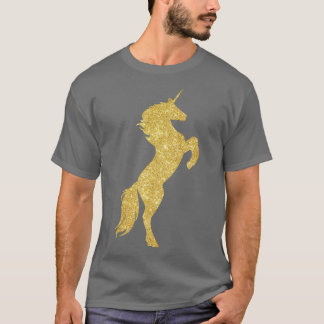 Guld Sparkly Unicorn T Shirt