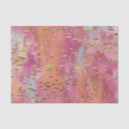 Guld Speckar med Rosa Hues Decoupage papper