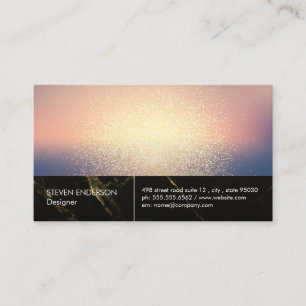 Guld Speckles Svart marmor Trim Visitkort