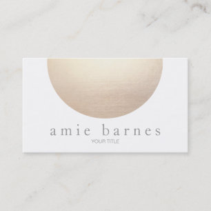 Guld Sphere Elegant White Minimalist Visitkort