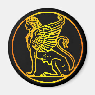Guld Sphinx Magnet