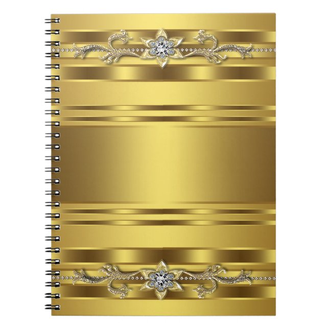 Guld Spiral Business Notebook Anteckningsbok (Framsidan)