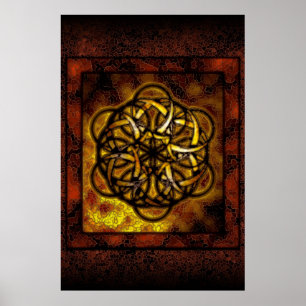 Guld- spiral poster