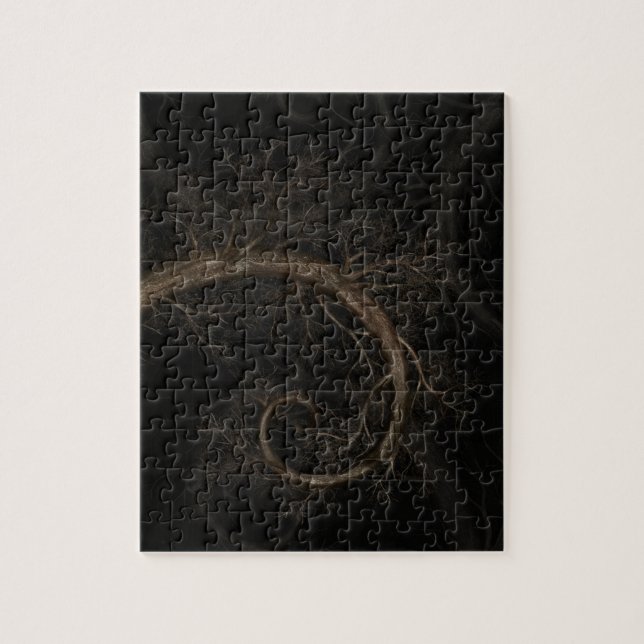 Guld- spiralt träd #1 pussel (Vertikal)