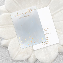 Guld Splatter Grått Watercolor Earring Visning Visitkort