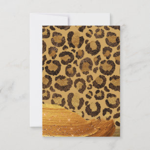 Guld Spots på Metall Glamor Cheetah Skin