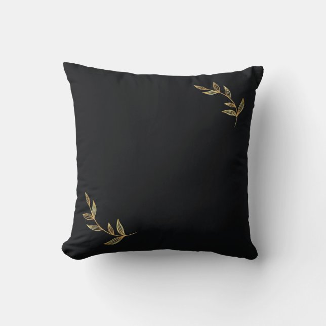Guld Sprig Reversible Dekorativ kudde (Framsida)