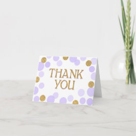 Guld Sprinkles Scatter Lavender Dots Tack Kort