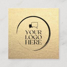 Guld Square lägger till chicen  för logotyp anpass Fyrkantigt Visitkort
