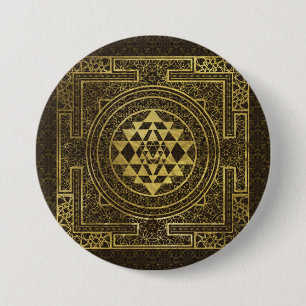 Guld- Sri Yantra/Sri Chakra Knapp
