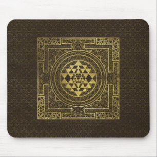 Guld- Sri Yantra/Sri Chakra Musmatta