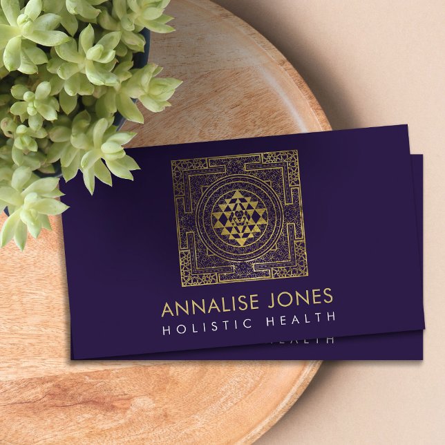 Guld Sri Yantra/Sri Chakra Visitkort (Skapare uppladdad)