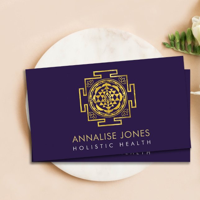 Guld Sri Yantra/Sri Chakra Visitkort (Skapare uppladdad)
