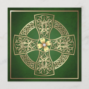 Guld- st patrick's day för ShamrockCeltickor Inbjudningar