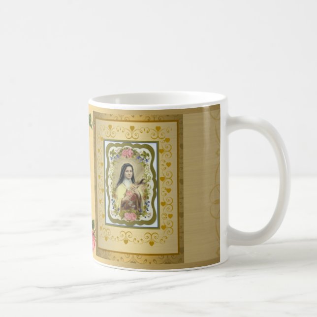 Guld- St. Therese lite blommamuggGÅVAN Kaffemugg (Höger)