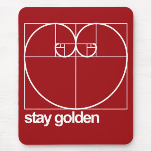 Guld- stag musmatta