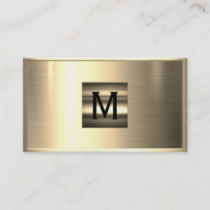 Guld Stainless Steel Metall Affärskort Visitkort