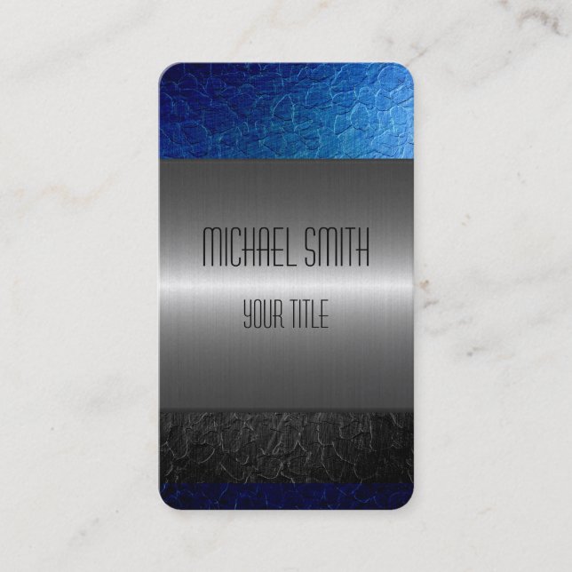 Guld Stainless Steel Metall Hål 2 Visitkort (Framsida)