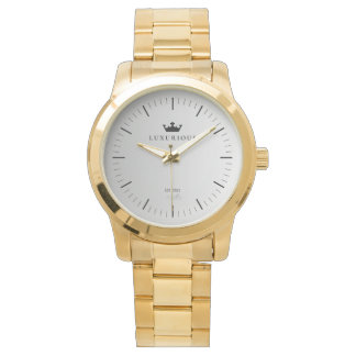 Guld Stainless Steel Watch by Luxurious Armbandsur