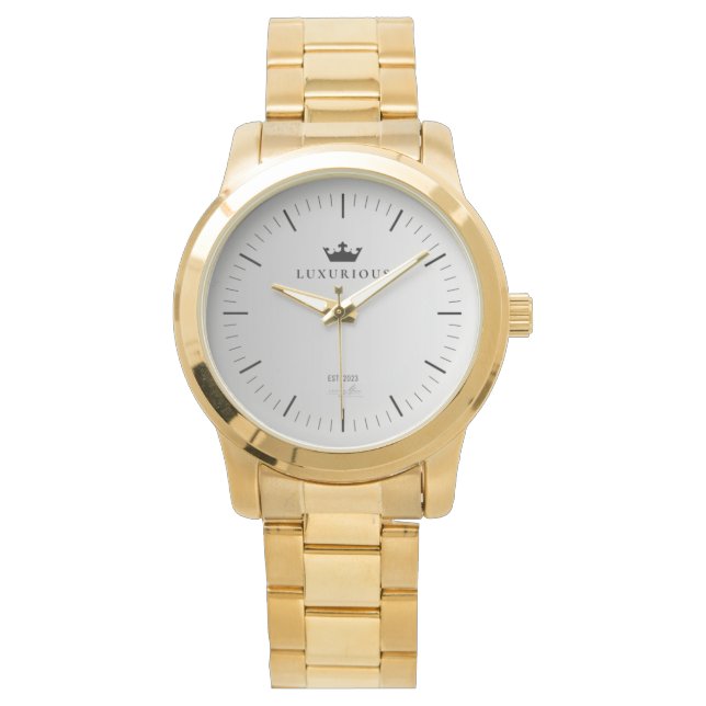 Guld Stainless Steel Watch by Luxurious Armbandsur (Framsida)
