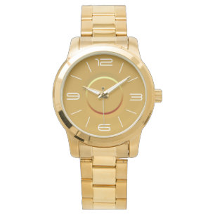 Guld Stainless Steel with Guld Ansikte>Bracelet Wa Armbandsur