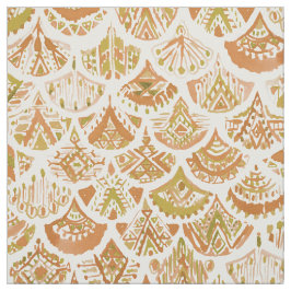 Guld- stam- fjäll för AZTEC SJÖJUNGFRU Tyg