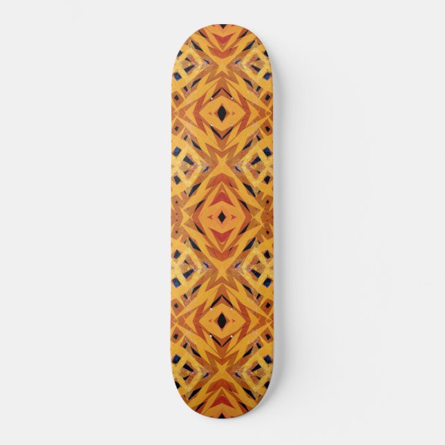 Guld stamformer mönster skateboard bräda 20 cm (Framsida)