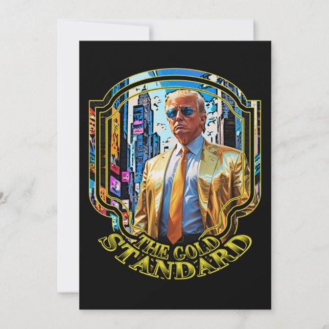 Guld Standard - president Trump 2024 Inbjudningar (Framsida)