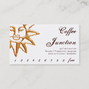 Guld- stansmaskin för solkaffedrink/lojalitetkort lojalitetskort