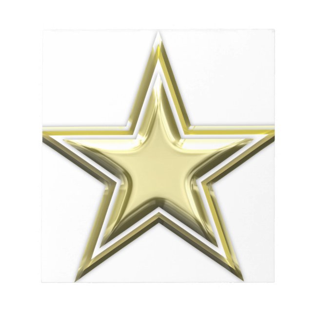 Guld Star 2 Lagrar Golden Stars Anteckningsblock (Framsida)
