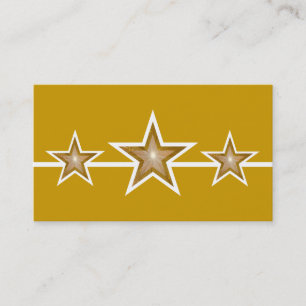 Guld Star 3-stjärnor affärskort guld Visitkort